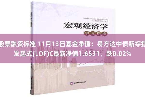 股票融资标准 11月13日基金净值：易方达中债新综指发起式(LOF)C最新净值1.6531，跌0.02%